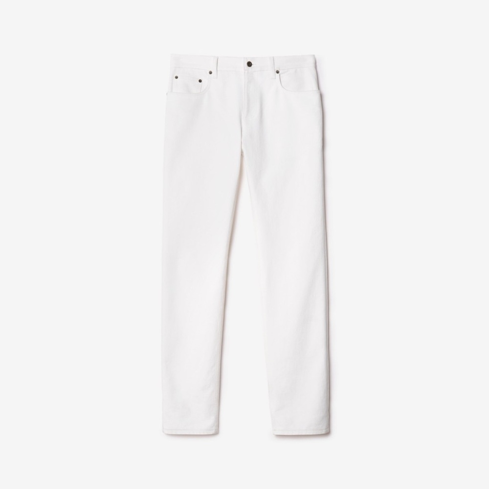 Burberry white straight jeans 
Like new